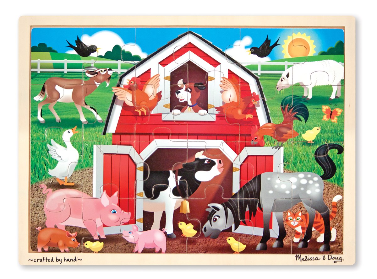 Barnyard Buddies- 24pc Wooden Jigsaw Puzzle By Melissa & Doug