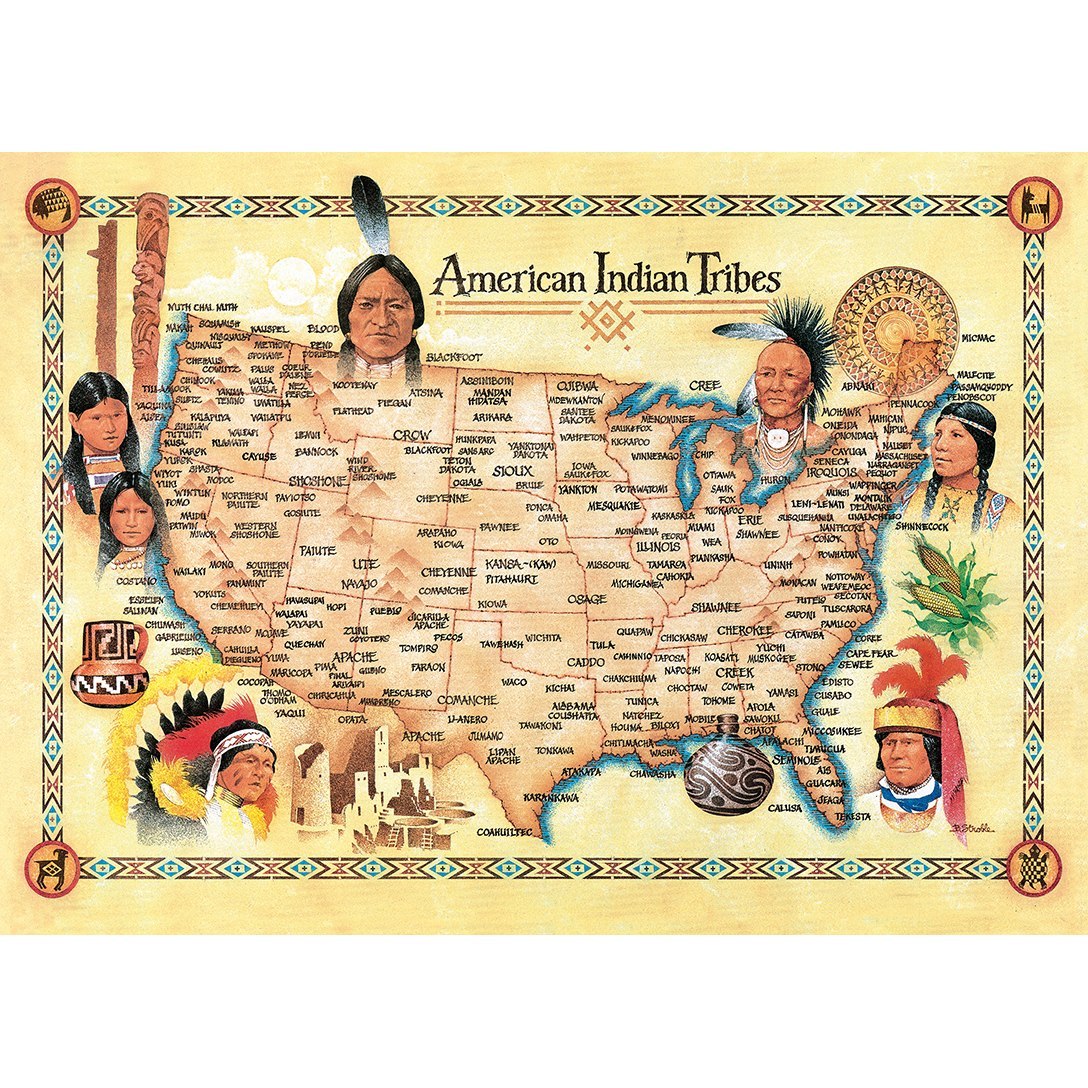 American Indian Tribes - 550pc Jigsaw Puzzle by Masterpieces - image 1