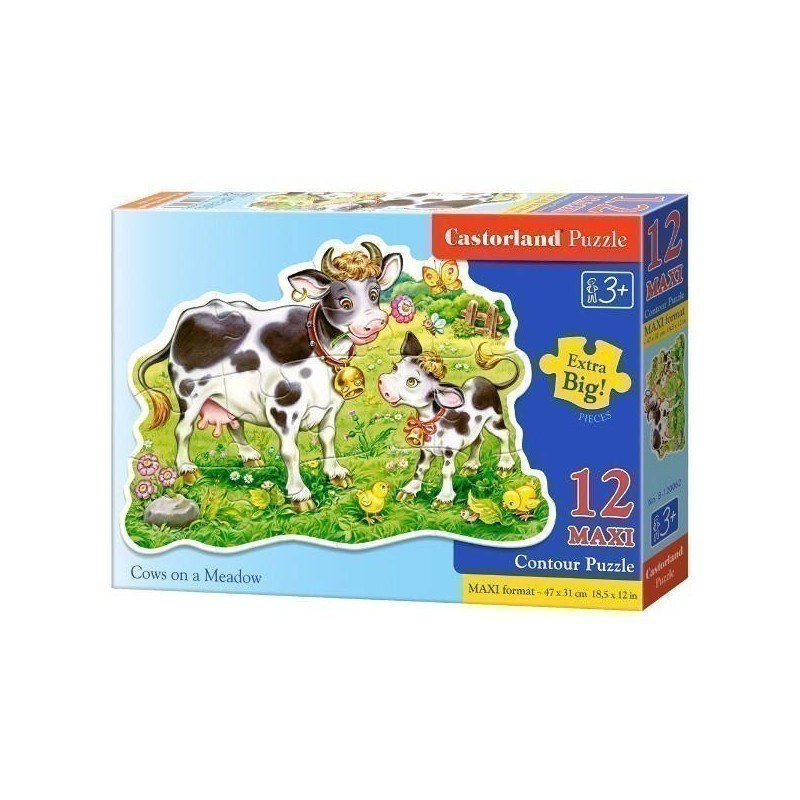 Cows on a Meadow - 12pc Jigsaw Puzzle By Castorland  			  					NEW - image 1