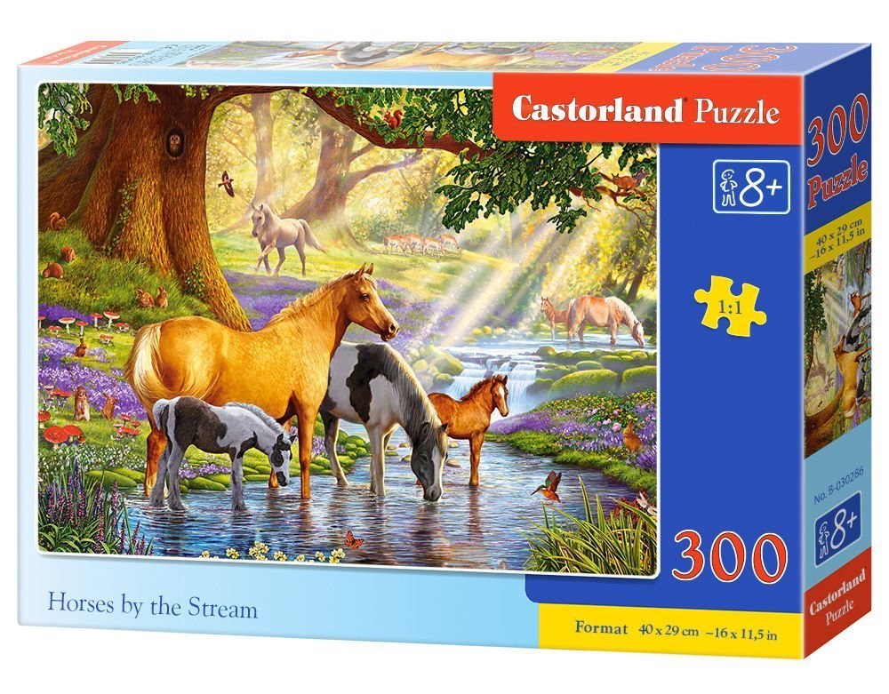 Horses by the Stream - 300pc Jigsaw Puzzle By Castorland  			  					NEW - image 1