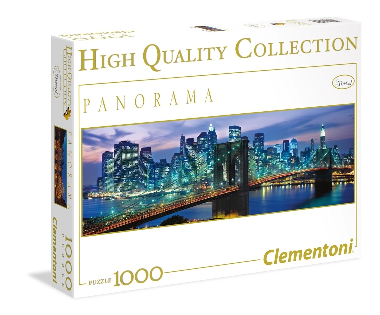 New York Brooklyn Bridge - 1000pc Panoramic Jigsaw Puzzle by Clementoni  			  					NEW - image 3