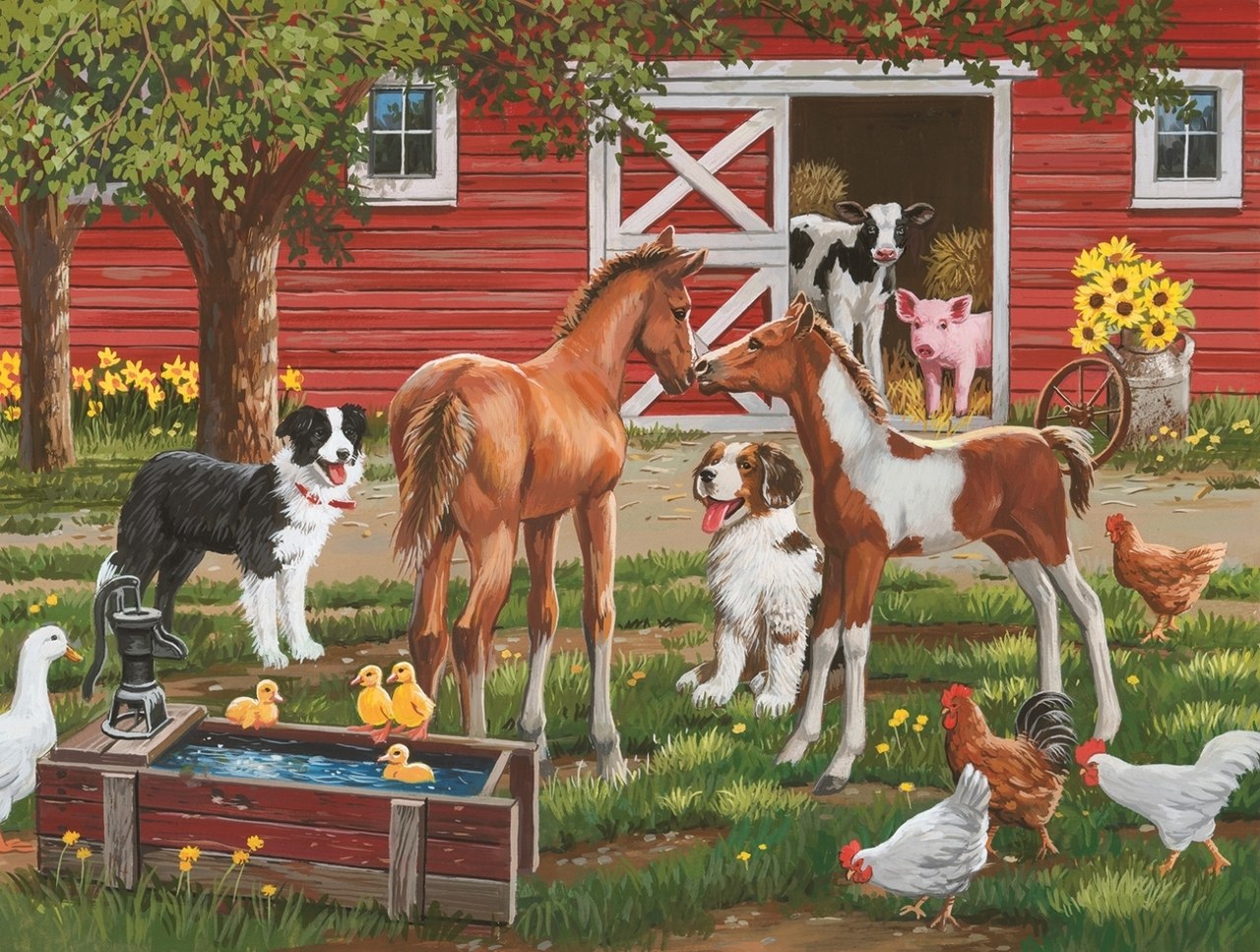 Welcome the New Pony - 300pc Large Format Jigsaw Puzzle by Sunsout  			  					NEW