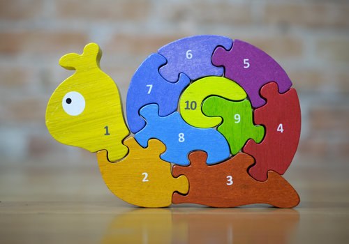 Number Snail - EcoFriendly Wooden Puzzle  by BeginAgain   			  					NEW - image 2