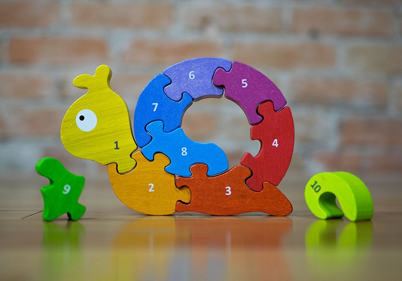 Number Snail - EcoFriendly Wooden Puzzle  by BeginAgain   			  					NEW - image 3