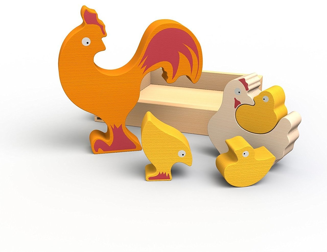 Chicken Family - EcoFriendly Wooden Puzzle by BeginAgain   			  					NEW - image 1