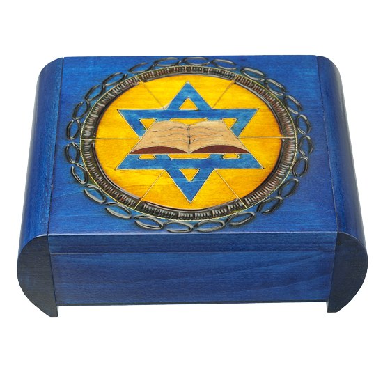 Star of David with Torah - Secret Box  			  					NEW