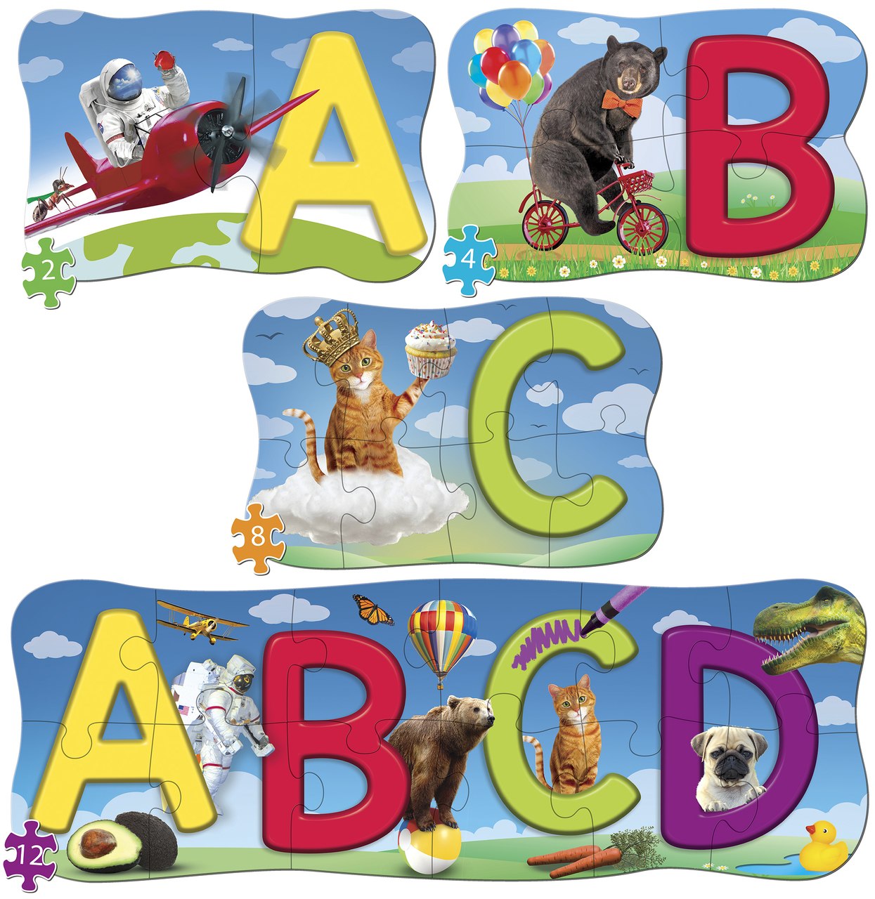 ABCs 4-Pack - Educational Jigsaw Puzzle by Masterpieces