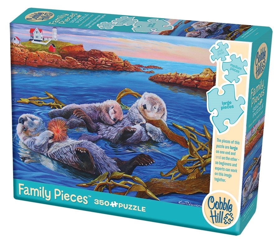 Sea Otter Family - 350pc Family Jigsaw Puzzle by Cobble Hill  			  					NEW - image 1