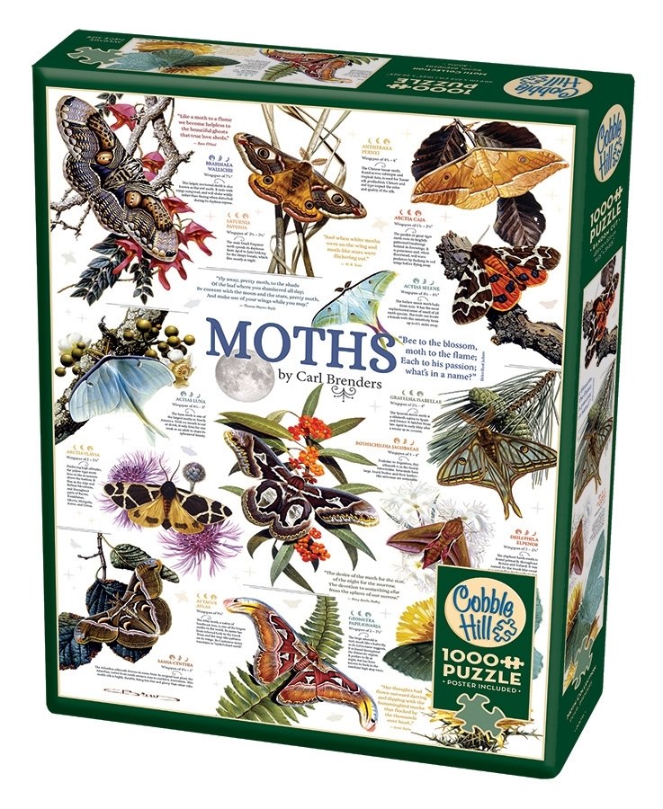 Moth Collection - 1000pc Jigsaw Puzzle by Cobble Hill  			  					NEW - image 1