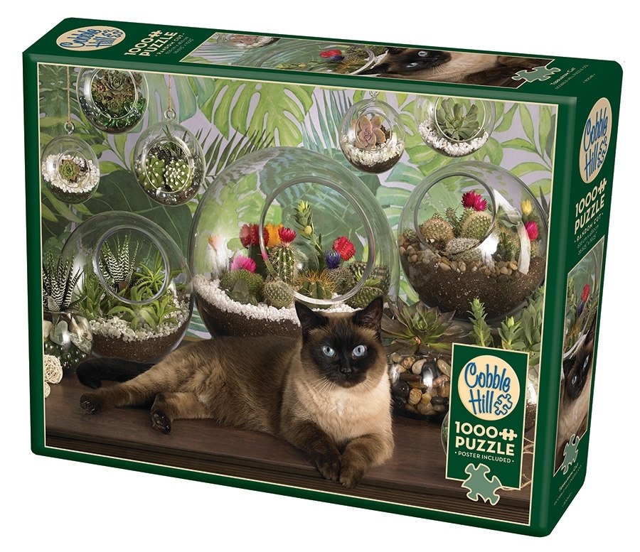 Terrarium Cat - 1000pc Jigsaw Puzzle by Cobble Hill  			  					NEW - image 1