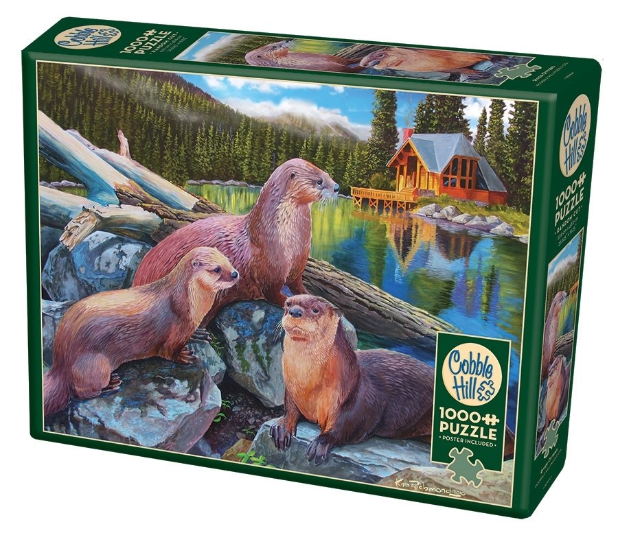 River Otters - 1000pc Jigsaw Puzzle by Cobble Hill  			  					NEW - image 1