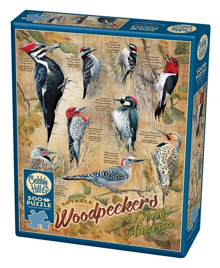 Notable Woodpeckers - 500pc Jigsaw Puzzle By Cobble Hill  			  					NEW - image 1