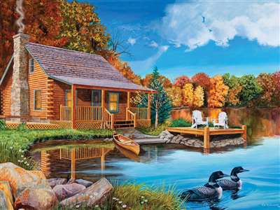 Loon Lake (updated) - 500pc Jigsaw Puzzle By Cobble Hill  			  					NEW