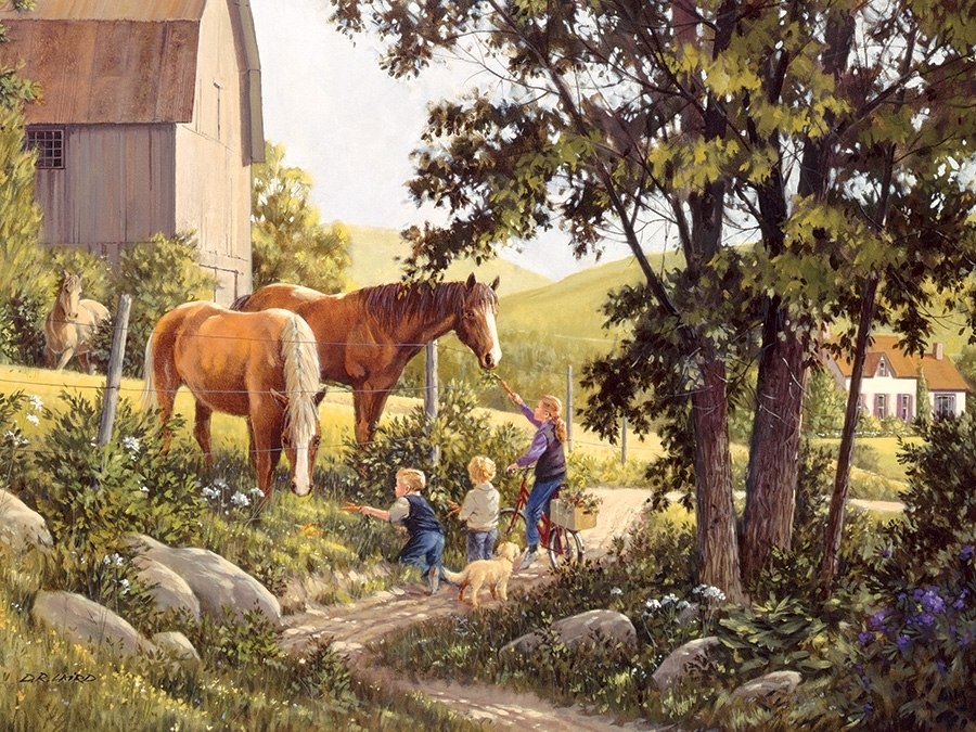 Summer Horses (new) - 500pc Jigsaw Puzzle By Cobble Hill  			  					NEW