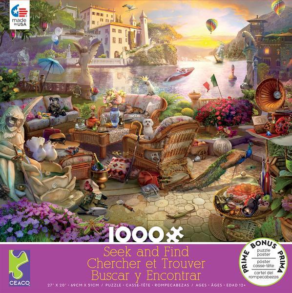 Seek and Find: Italian Terrace - 1000pc Jigsaw Puzzle by Ceaco  			  					NEW - image 1