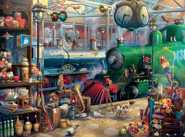 Seek and Find: Train Station - 1000pc Jigsaw Puzzle by Ceaco  			  					NEW