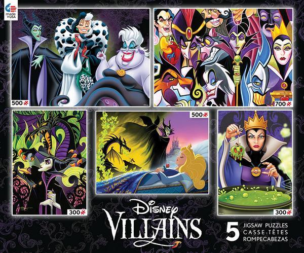 Disney: Villains - 5 in 1 (2 x 300pc, 2 x 500pc, 700pc) Multipack by Ceaco