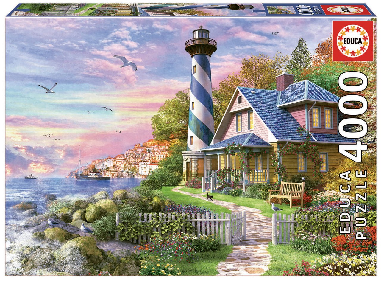 Lighthouse at Rock Bay - 4000pc Jigsaw Puzzle by Educa  			  					NEW - image 1