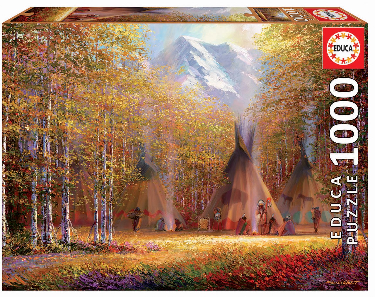 Fall Smoke - 1000pc Jigsaw Puzzle by Educa  			  					NEW - image 1