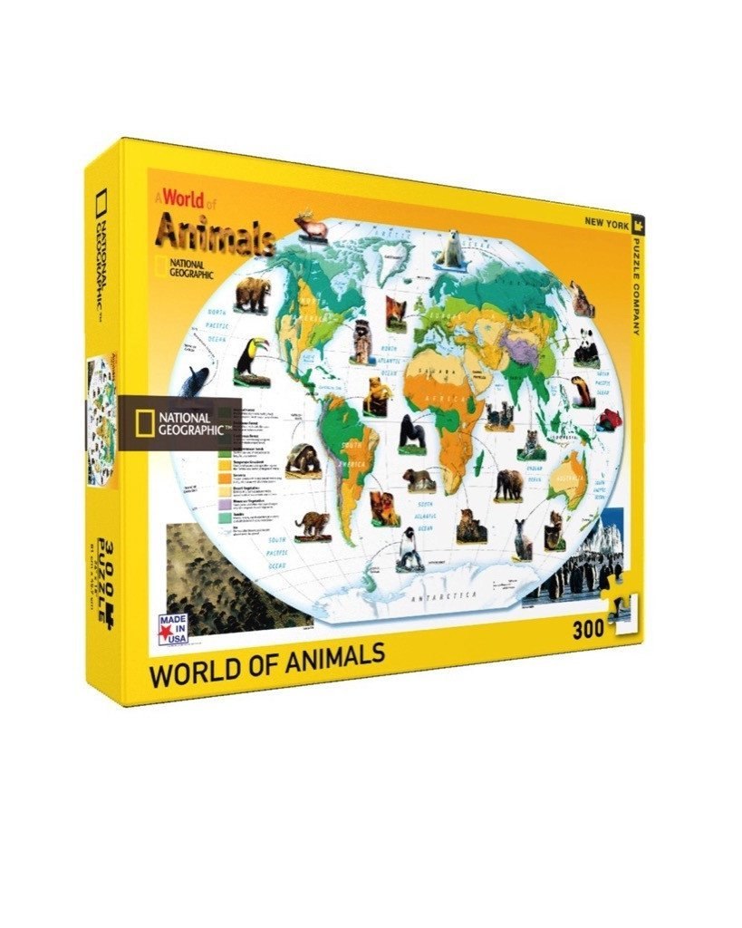 World Animals - 300pc Jigsaw Puzzle by New York Puzzle Company  			  					NEW - image 2