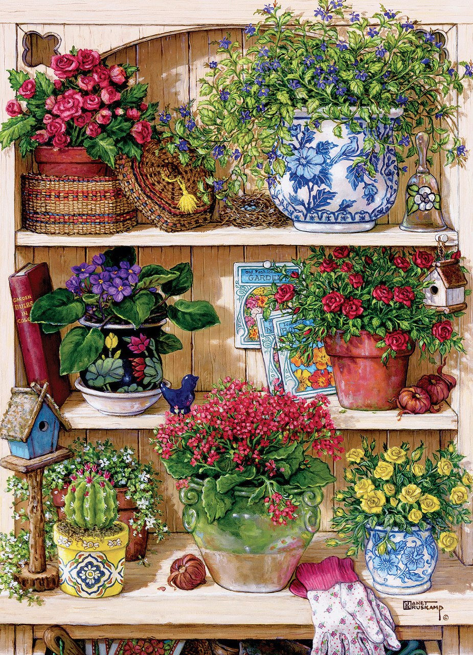 Flower Cupboard - 500pc Jigsaw Puzzle By Cobble Hill  			  					NEW