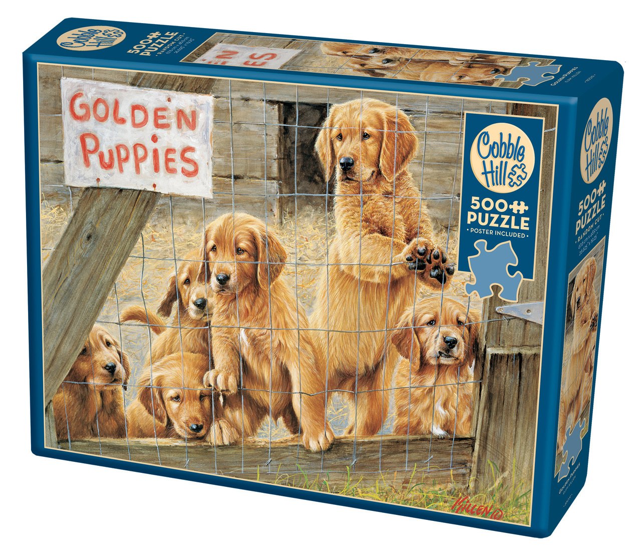 Golden Puppies - 500pc Jigsaw Puzzle By Cobble Hill  			  					NEW