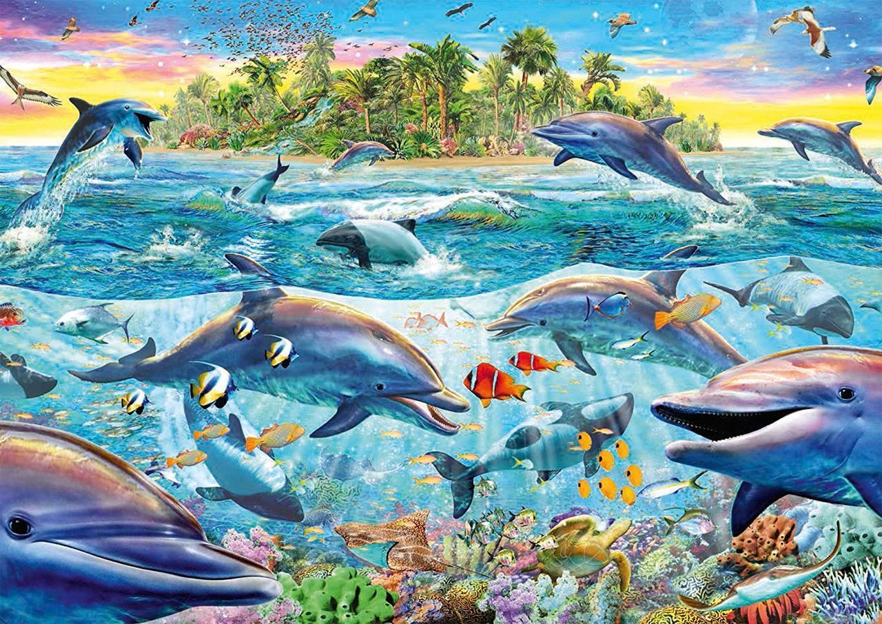 Dolphin Reef - 500pc Jigsaw Puzzle by Schmidt  			  					NEW