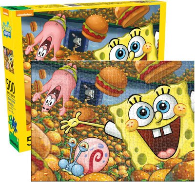 SpongeBob SquarePants - 500pc Jigsaw Puzzle by Aquarius  			  					NEW - image 1