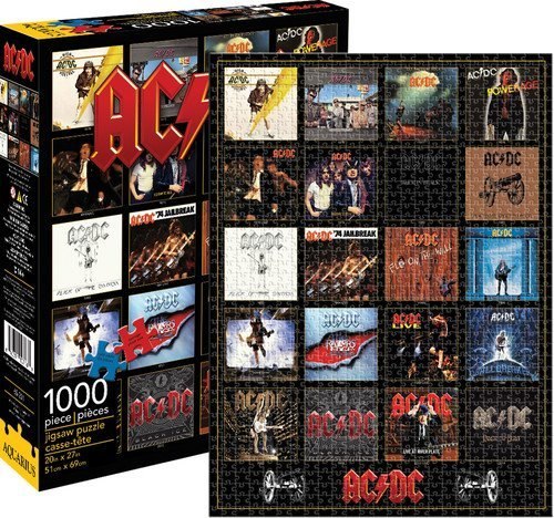 AC/DC Discography - 1000pc Jigsaw Puzzle by Aquarius  			  					NEW