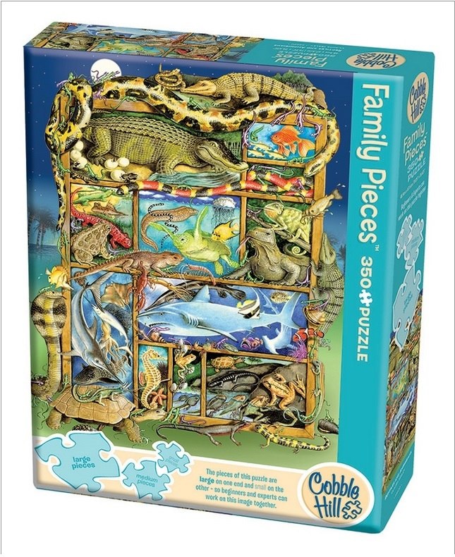 Reptiles and Amphibians - 350pc Family Jigsaw Puzzle by Cobble Hill  			  					NEW - image 1