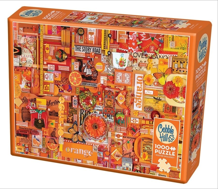 Rainbow Project: Orange - 1000pc Jigsaw Puzzle by Cobble Hill  			  					NEW - image 1