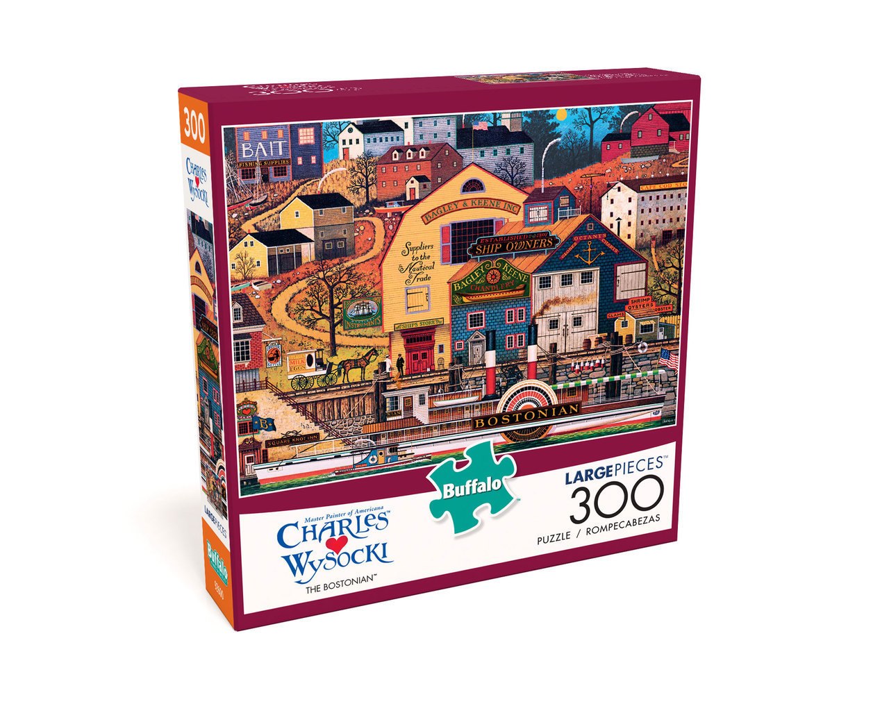 Charles Wysocki: The Bostonian - 300pc Large Format Jigsaw Puzzle by Buffalo Games - image 1