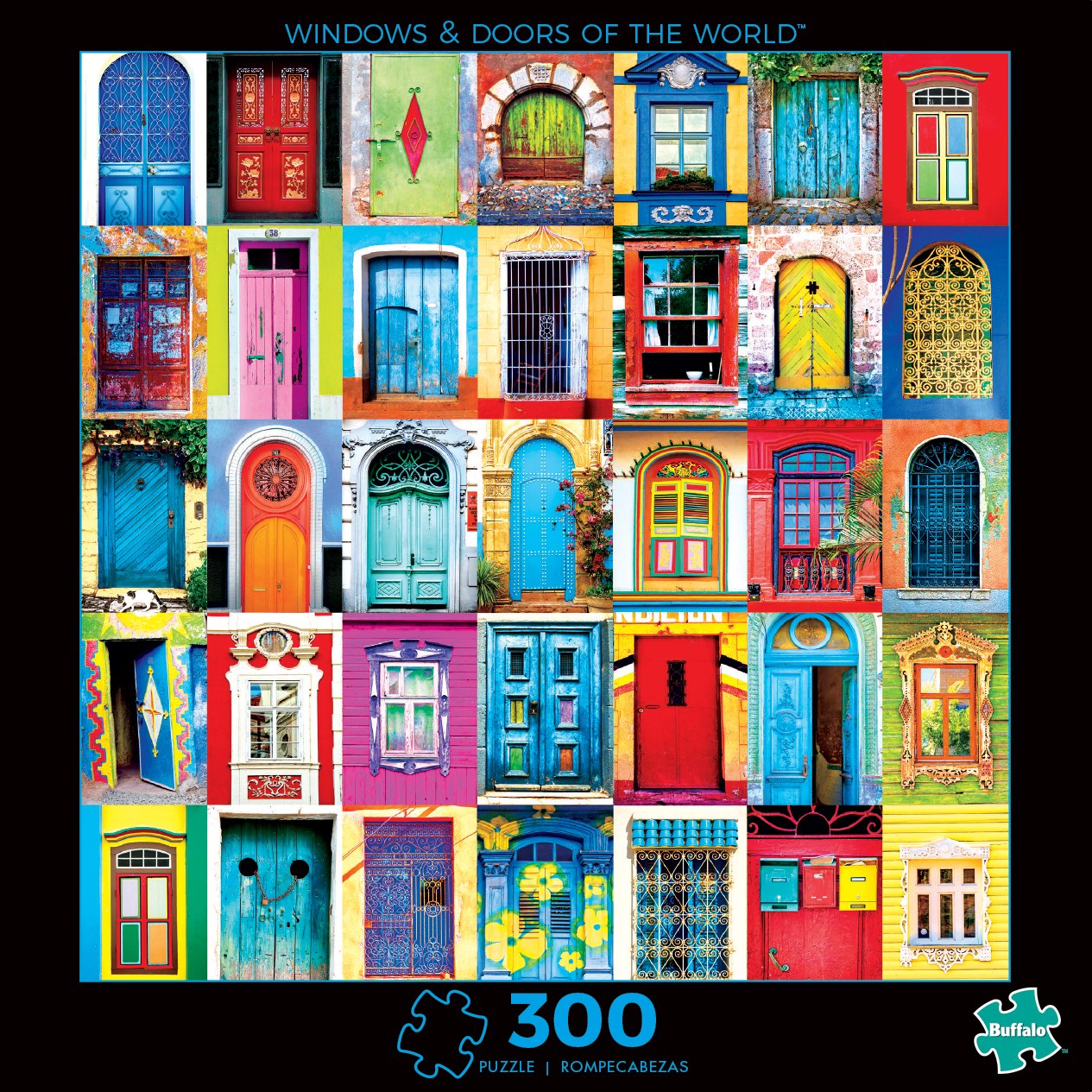 Windows & Doors of the World - 300pc Large Format Jigsaw Puzzle by Buffalo Games  			  					NEW - image 1