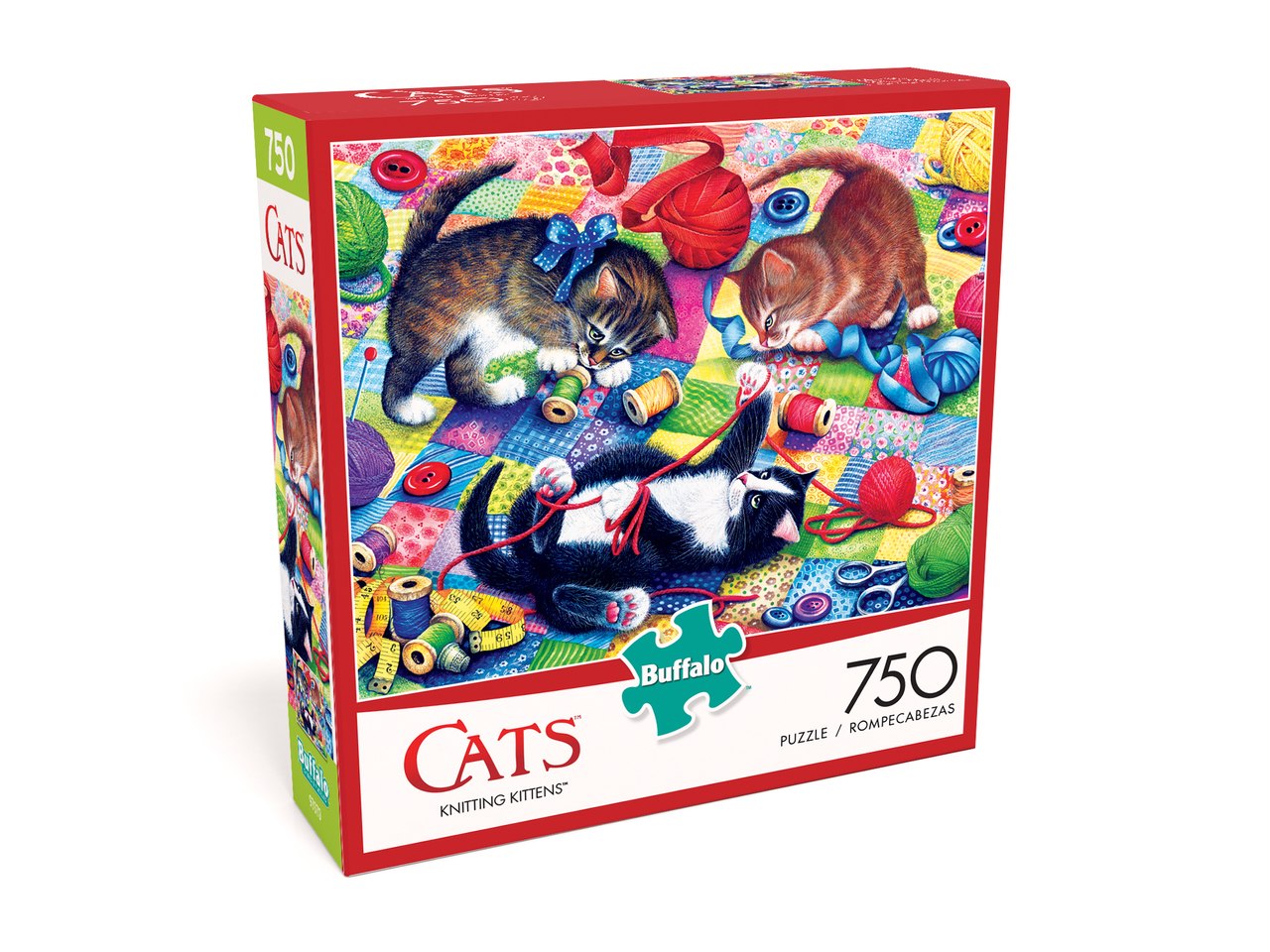 Knitting Kittens - 750pc Jigsaw Puzzle by Buffalo Games  			  					NEW - image 1