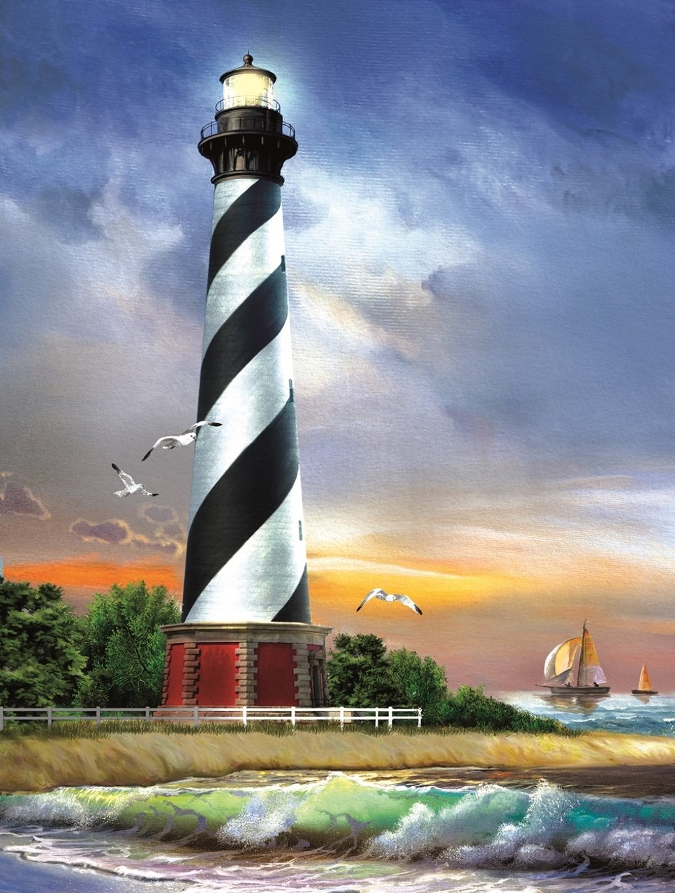 Cape Hatteras Lighthouse - 500pc Jigsaw Puzzle By Sunsout  			  					NEW