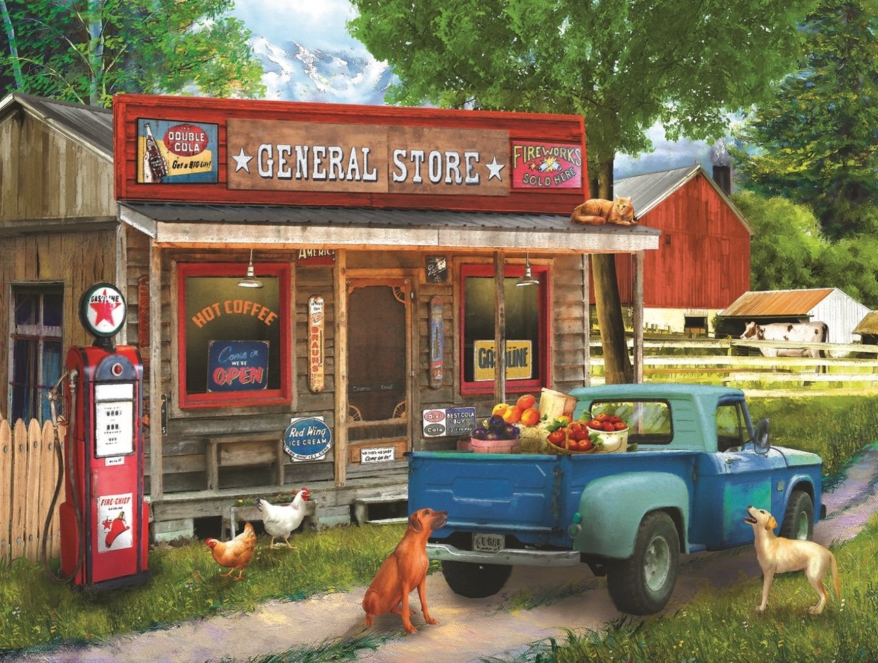 A Stop at the Store - 1000pc Jigsaw Puzzle By Sunsout  			  					NEW