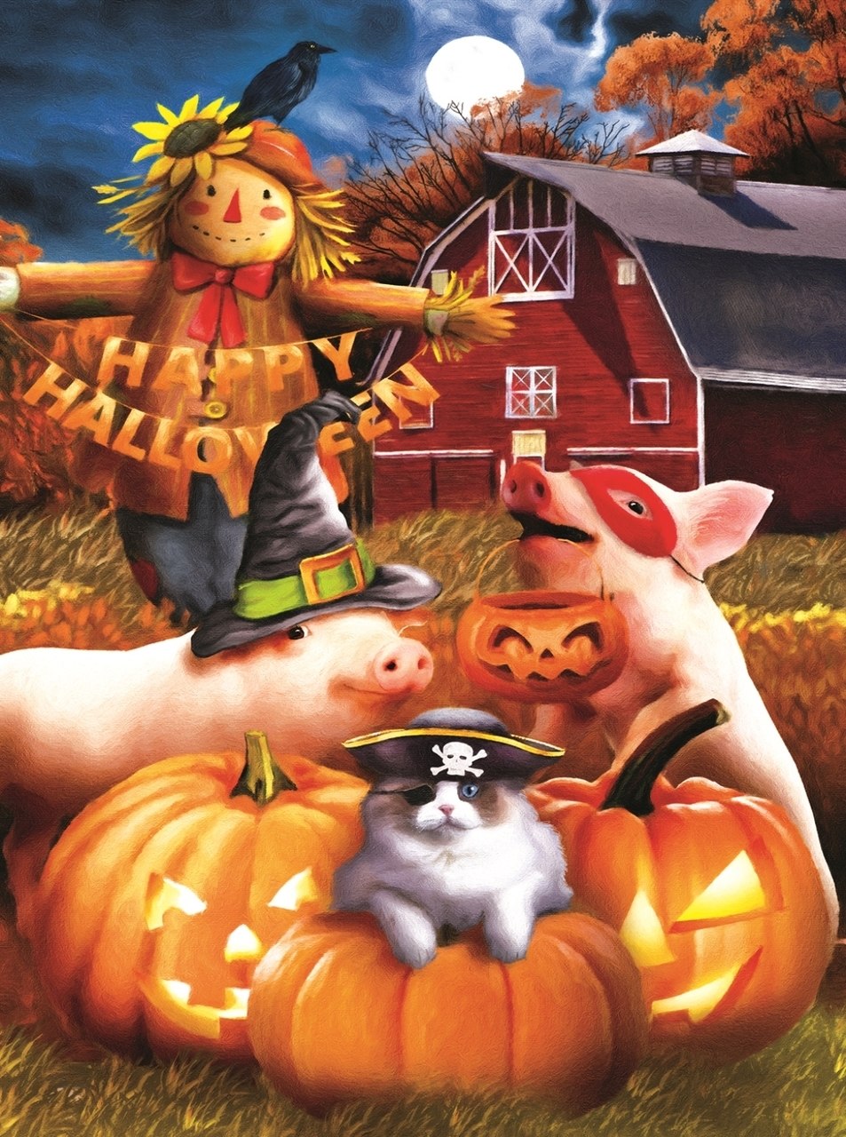 Happy Halloween - 1000pc Jigsaw Puzzle By Sunsout  			  					NEW