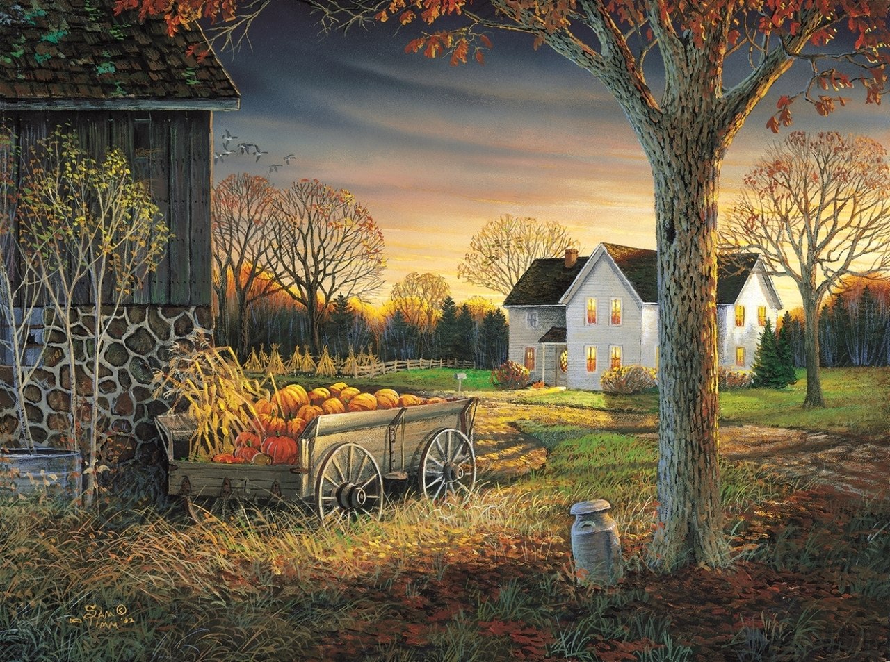 Pumpkin Harvest - 1000pc Jigsaw Puzzle By Sunsout  			  					NEW - image main