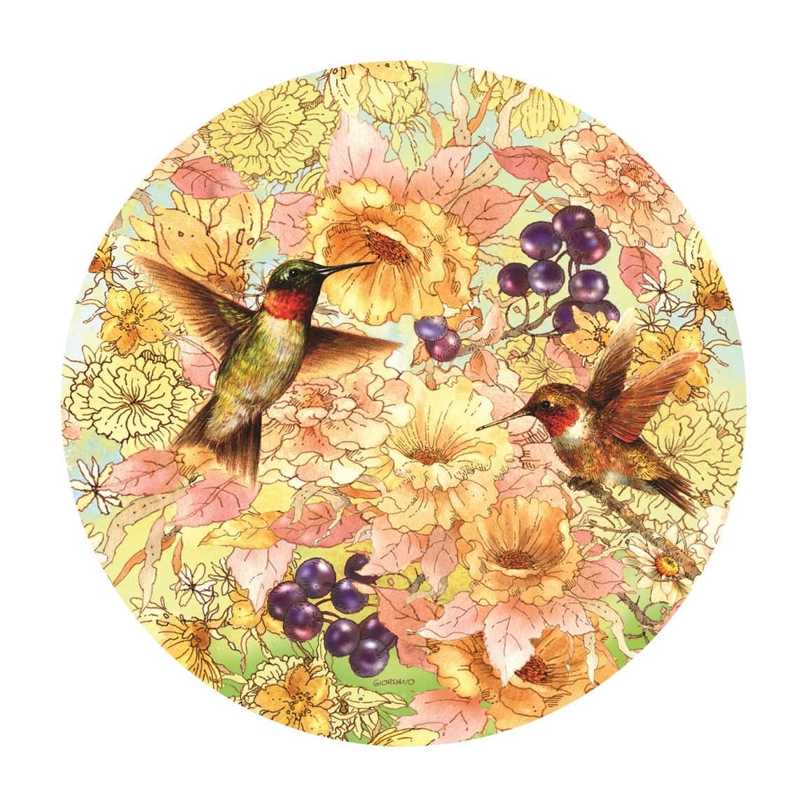 Hummingbirds and Berries - 1000pc Jigsaw Puzzle By Sunsout  			  					NEW