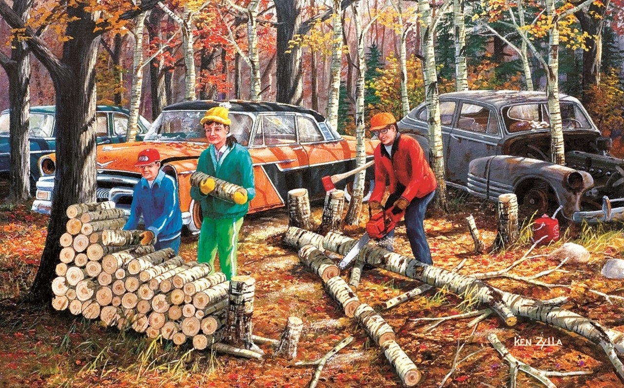 Fall Chores - 300pc Jigsaw Puzzle By Sunsout  			  					NEW