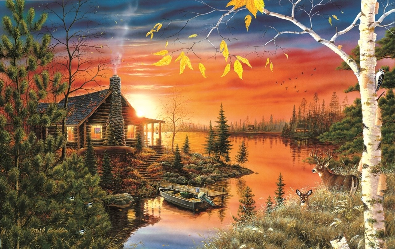 Autumn Evening - 550pc Jigsaw Puzzle By Sunsout  			  					NEW