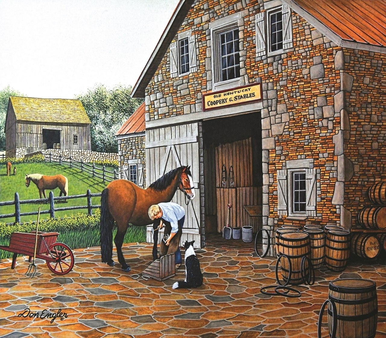 Coppery and Stables - 300pc Jigsaw Puzzle By Sunsout  			  					NEW