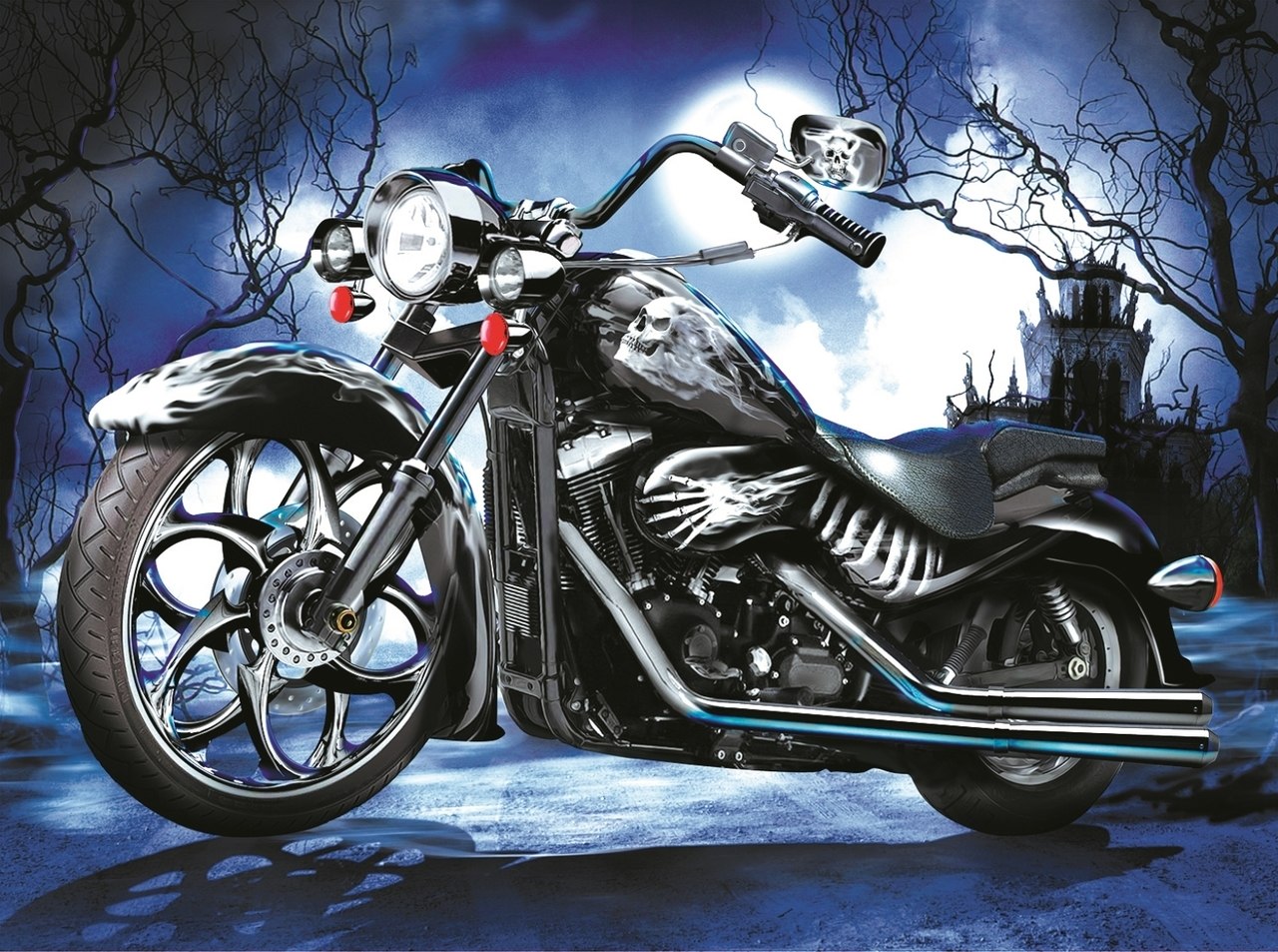 Skeleton Ride - 1000pc Jigsaw Puzzle By Sunsout  			  					NEW - image main