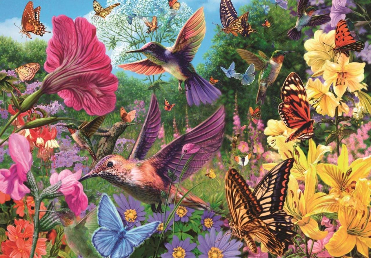 Hummingbird Garden - 1500pc Jigsaw Puzzle By Jumbo  			  					NEW