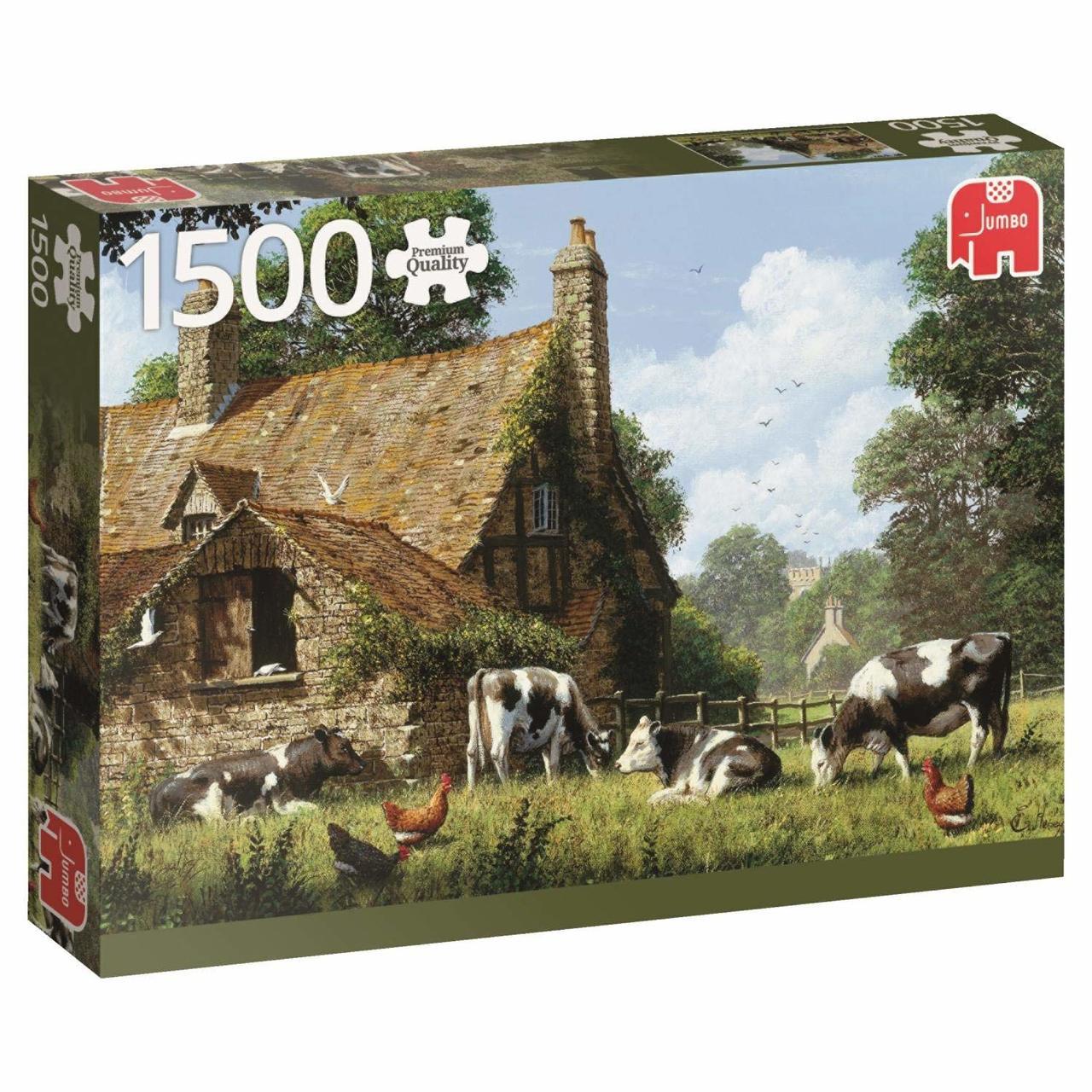 Cows at a Farm - 1500pc Jigsaw Puzzle By Jumbo  			  					NEW - image 1