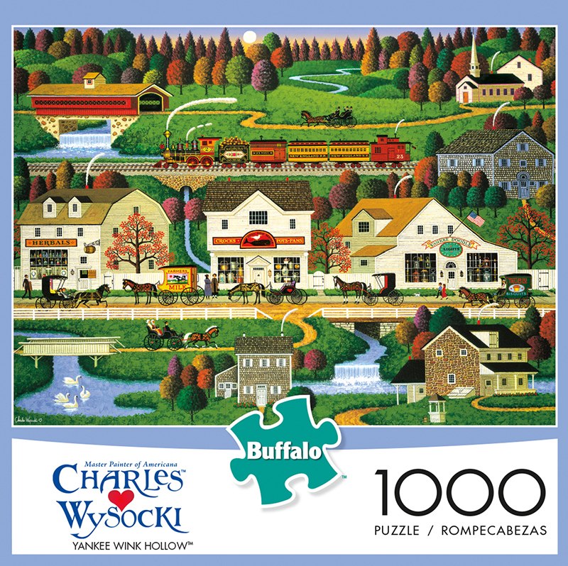 Charles Wysocki: Yankee Wink Hollow - 1000pc Jigsaw Puzzle by Buffalo Games  			  					NEW - image 1