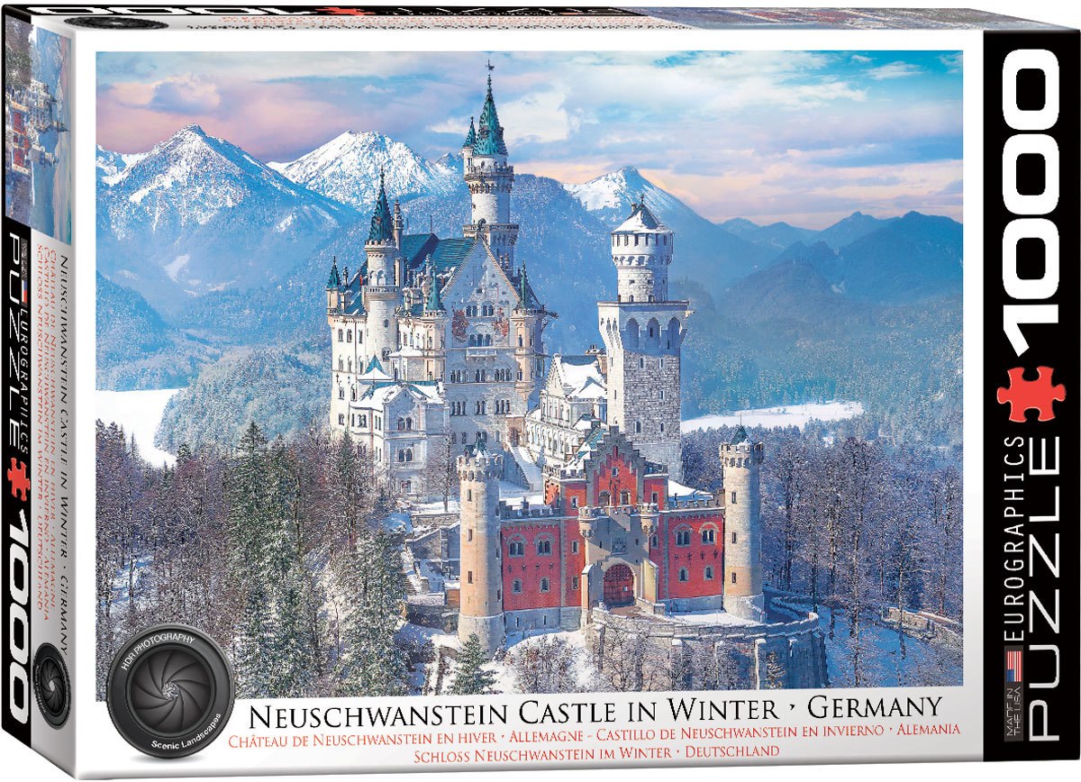 Neuschwanstein Castle in the Winter - 1000pc Jigsaw Puzzle by Eurographics  			  					NEW - image 1