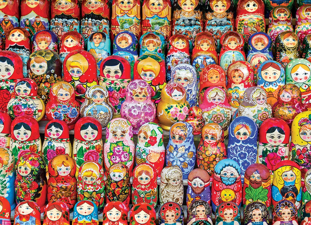 Russian Matryoshkas Dolls - 1000pc Jigsaw Puzzle by Eurographics  			  					NEW
