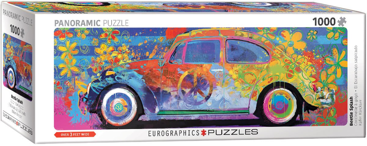 VW Beetle Splash - 1000pc Panoramic by Eurographics  			  					NEW - image 1