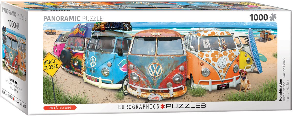 VW KombiNation - 1000pc Panoramic by Eurographics  			  					NEW - image 1